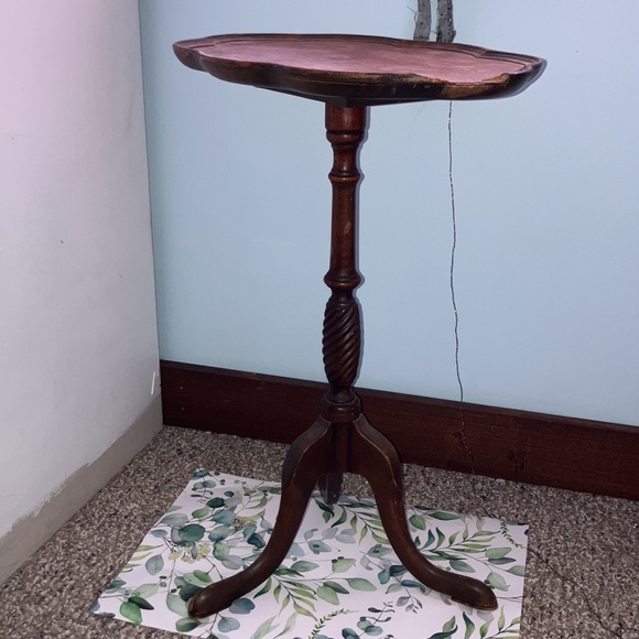 58874EC: BRANDT Cherry Pedestal Occasional End Table - Picture 7 of 9